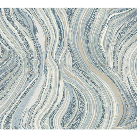 W3919.5 Blue Abstract Wallpaper