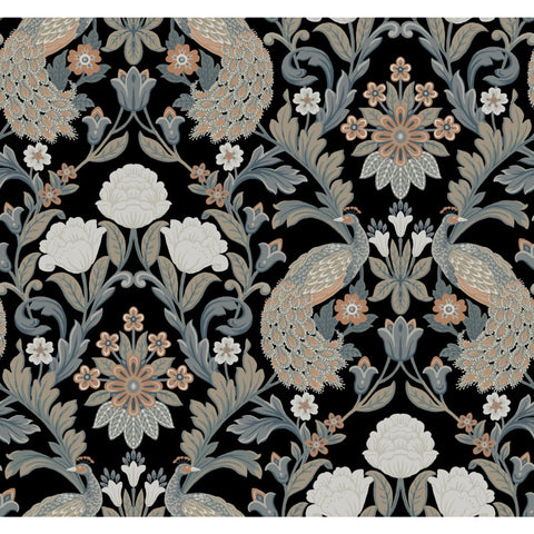 W3923.816 Black Damask Wallpaper