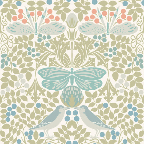 W3929.315 Green Insects Wallpaper