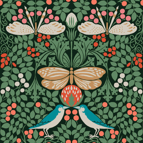 W3929.317 Green Insects Wallpaper