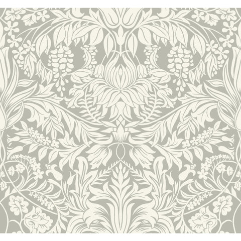 W3932.11 Grey Damask Wallpaper