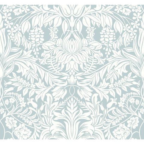 W3932.15 Blue Damask Wallpaper