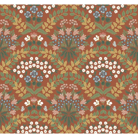 W3941.630 Brown Botanical Wallpaper