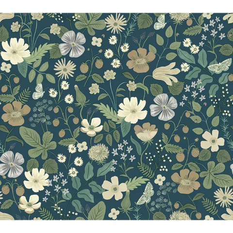 W3943.350 Green Botanical Wallpaper 