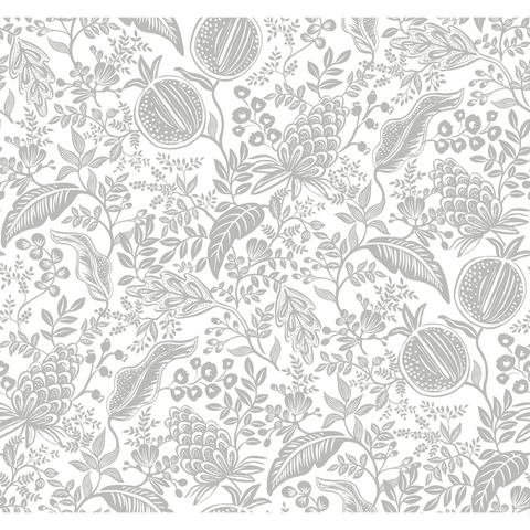  W3944.11 Grey Botanical Wallpaper