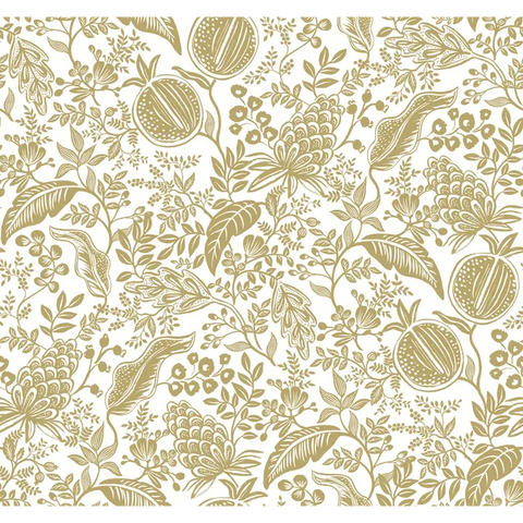 W3944.4 Yellow Botanical Wallpaper