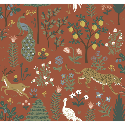 W3945.319 Red Animals Wallpaper 