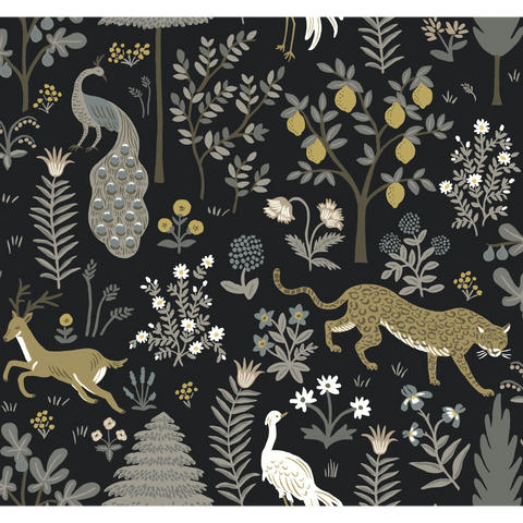 W3945.830 Black Animals Wallpaper