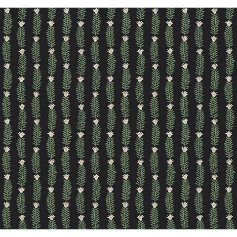  W3946.31 Black Botanical Wallpaper