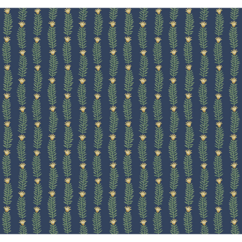 W3946.523 Blue Botanical Wallpaper 