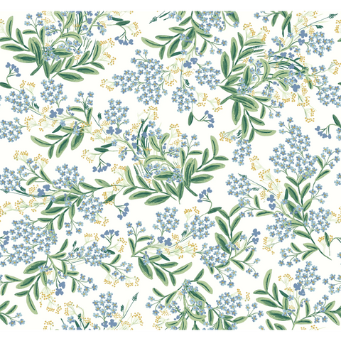  W3948.153 Blue Botanical Wallpaper 