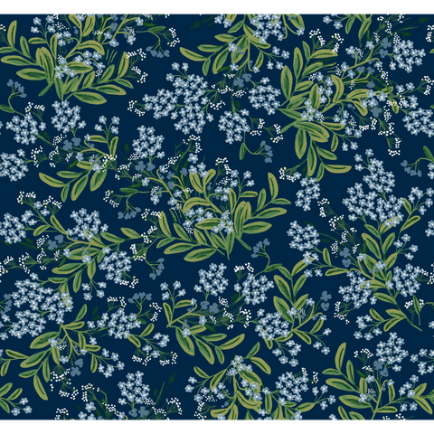 W3948.350 Blue Botanical Wallpaper 