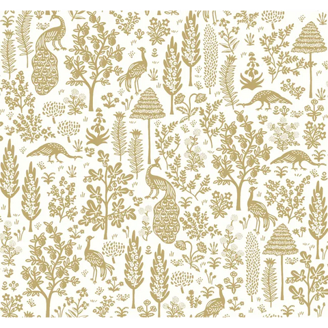 W3951.4 Gold Animals Wallpaper  