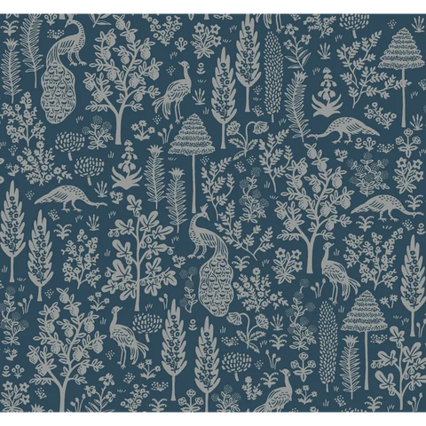 W3951.511 Blue Animals Wallpaper 