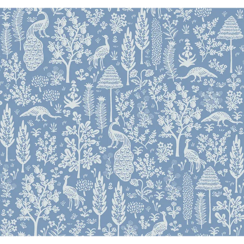 W3951.51 Blue Animals Wallpaper 