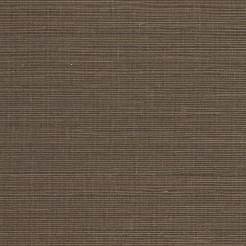 W4003.66 Brown Faux Grasscloth Wallpaper