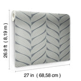 W4106.1121 Modern Grey Leaf Wallpaper