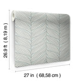 W4106.1511 Modern Blue Leaf Wallpaper