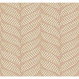 W4106.417 Modern Pink Leaf Wallpaper