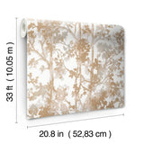 W4113.14 Brown Botanical Wallpaper 