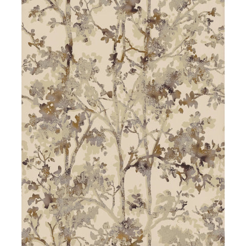 W4113.416 Brown Botanical Wallpaper