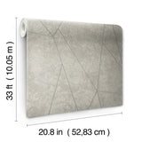 W4116.1121 Grey Geometric Wallpaper 