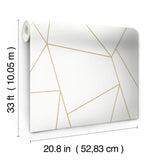 W4116.14 Neutral Geometric Wallpaper  