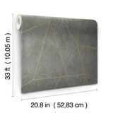  W4116.411 Grey Geometric Wallpaper