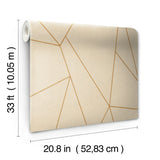 W4116.416 Beige Geometric Wallpaper