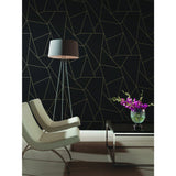 W4116.84 Black Geometric Wallpaper
