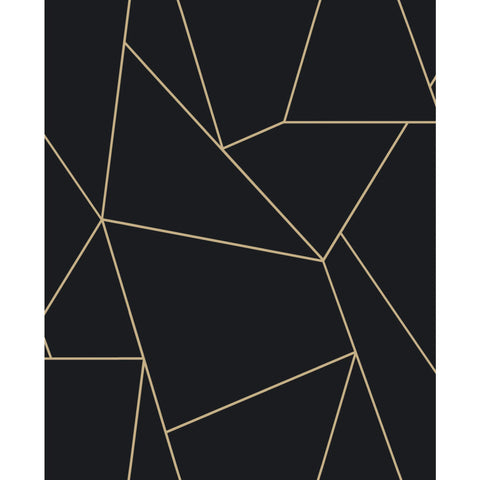 W4116.84 Black Geometric Wallpaper