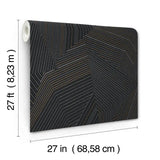 W4128.8 Black Abstract Wallpaper