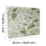 W4132.311 Green Botanical Wallpaper