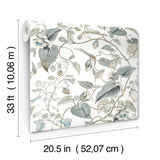 W4132.511 Grey Botanical Wallpaper