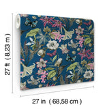 W4133.517 Multi Color Botanical Wallpaper