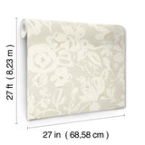 W4134.106 Beige Botanical Wallpaper