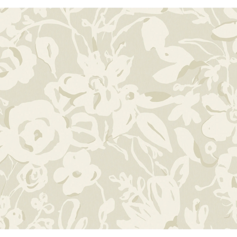 W4134.106 Beige Botanical Wallpaper