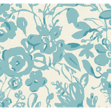 W4134.15 Blue Botanical Wallpaper 
