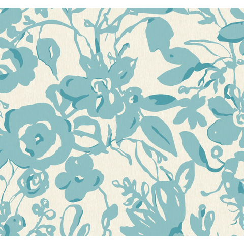 W4134.15 Blue Botanical Wallpaper 