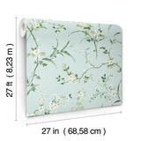 W4135.13 Blue Botanical Wallpaper 