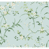 W4135.13 Blue Botanical Wallpaper 