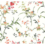 W4135.719 Orange Botanical Wallpaper