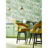 W4136.711 Orange Botanical Wallpaper 