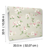 W4137.7 Pink Botanical Wallpaper