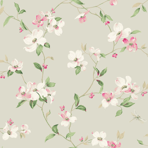 W4137.7 Pink Botanical Wallpaper