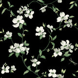 W4137.830 Black Botanical Wallpaper 