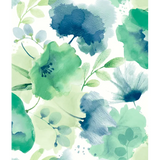 W4138.315 Green Floral Wallpaper