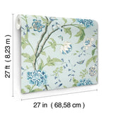 W4139.15 Blue Botanical Wallpaper