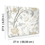 W4139.1611 Brown Botanical Wallpaper