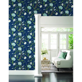 W4139.50 Blue Botanical Wallpaper